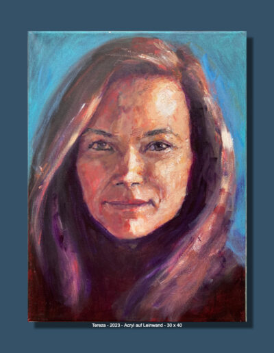 Tereza, Acryl auf Leinwand, 30 x 40
