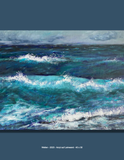 Wellen, Acryl auf Leinwand, 40 x 30