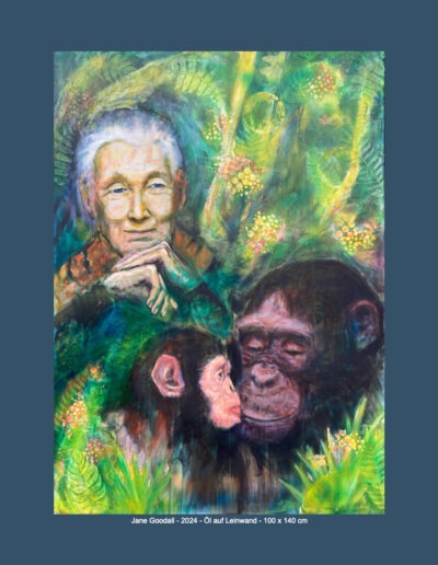 Jane Goodall - 2024 - Öl auf Leinwand - 100 x 140 cm